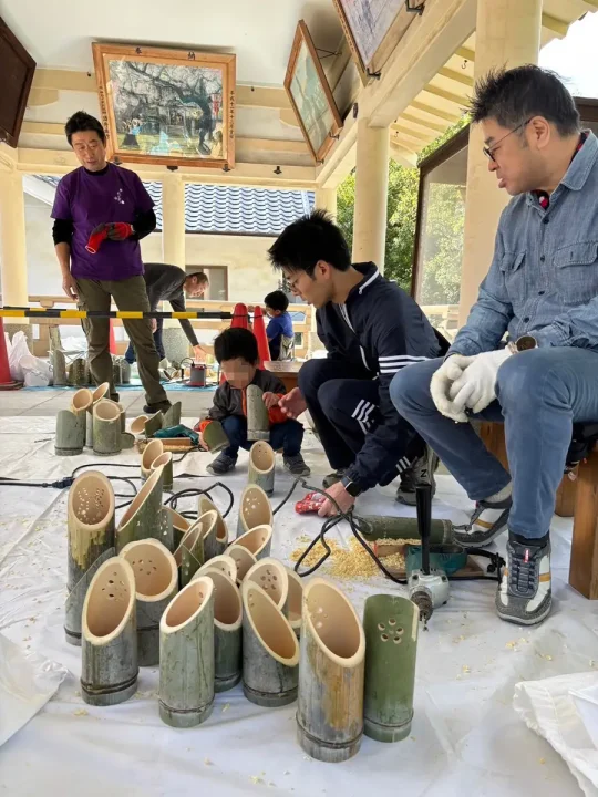 竹灯籠作り