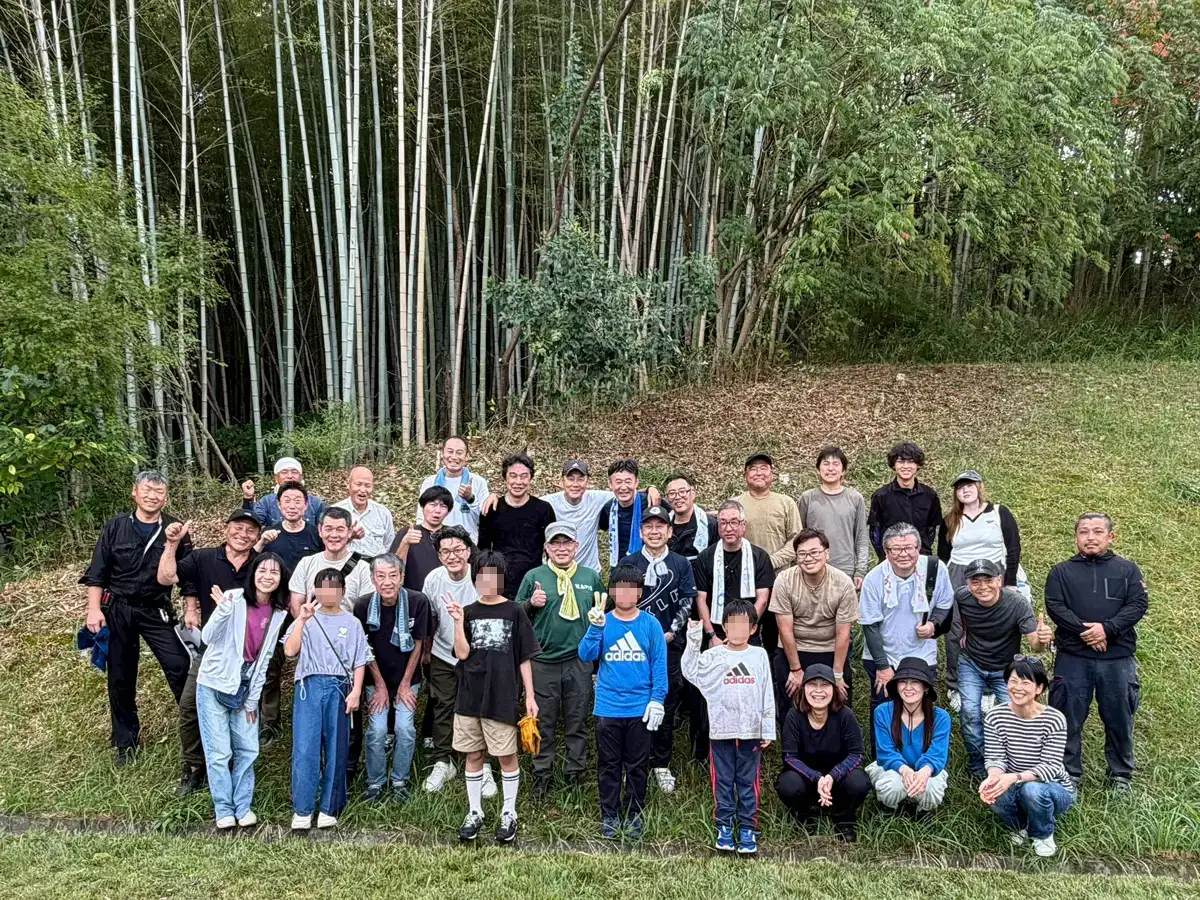 令和七年（2025年）10月11日の岸和田とんぼ池公園での竹切り３