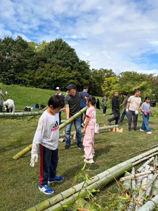 令和七年（2025年）10月11日の岸和田とんぼ池公園での竹切り5