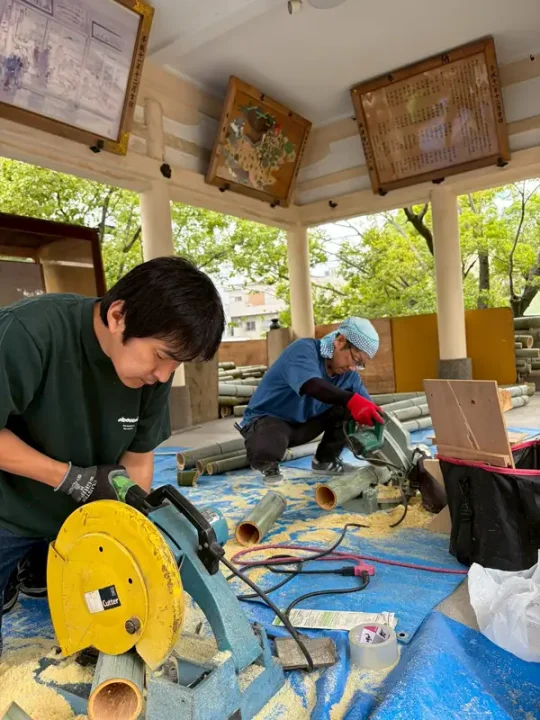 竹灯籠づくり10/19（日）その３