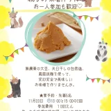 親子お味噌作り体験の案内チラシ