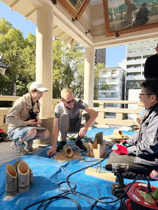 竹灯籠作り最終日その３