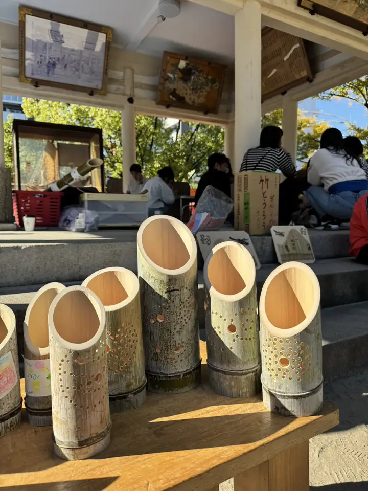 竹灯籠作り最終日その４